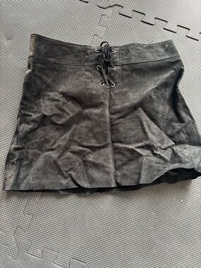 Limited Too Black Suede Lace-Up Skirt
